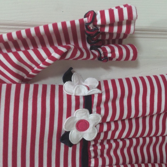 Florence Eiseman Girls Red& White Striped Dress. Size 4 T - Picture 3 of 6